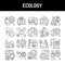 Ecology line icons set. Isolated vector element.