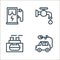 ecology line line icons. linear set. quality vector line set such as eco car, geothermal, save water