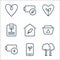 ecology line line icons. linear set. quality vector line set such as plant, smartphone, energy, bin, home, clipboard, heart,