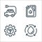 ecology line line icons. linear set. quality vector line set such as water cycle, setting, jerrycan