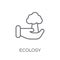 Ecology linear icon. Modern outline Ecology logo concept on whit