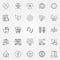 Ecology linear vector icons