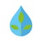 Ecology renewable environment water plant icon