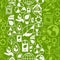 Ecology seamless pattern with environment icons.