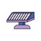 Ecology solar panel alternative power icon