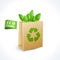 Ecology symbol paper bag