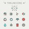 Ecology thin line icons