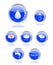 Ecology water and drop glossy icon button