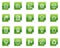 Ecology web icons, green sticker series