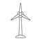Ecology wind turbine electricity generator pictograph