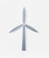 Ecology wind turbine icon on isolated