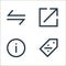 ecommerce basic ui line icons. linear set. quality vector line set such as discount, about, open