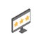 Ecommerce business internet computer rating stars icon