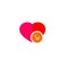 Ecommerce cart in a heart logo