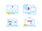 Ecommerce flat color vector objects set