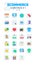 Ecommerce Flat Icon Pack #1, Color Ecommerce Vector Icons