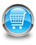 Ecommerce icon glossy cyan blue round button