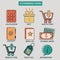 Ecommerce Icon Set. Vector eCommerce simple element illustration from Social media marketing concept. Set eCommerce symbol