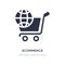 ecommerce icon on white background. Simple element illustration from Social media marketing concept