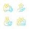 Ecommerce marketing gradient linear vector icons set