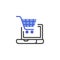 Ecommerce marketing line icon