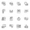 Ecommerce marketing line icons set