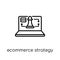 ecommerce strategy icon. Trendy modern flat linear vector ecommerce strategy icon on white background from thin line general coll