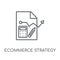 ecommerce strategy linear icon. Modern outline ecommerce strateg