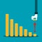 Economic activity decline vector concept in flat style