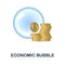 Economic Bubble icon. 3d illustration from economic crisis collection. Creative Economic Bubble 3d icon for web design