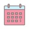 Economic calendar vector icon which can be easily modified or edit