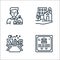 Economic crisis line icons. linear set. quality vector line set such as bond, inflation, real estate