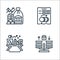 economic crisis line icons. linear set. quality vector line set such as trade, inflation, exchange rate