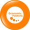 Economic factors web button, icon isolated on white