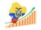 Economic growth in Ecuador concept, 3D rendering