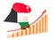 Economic growth in Kuwait concept, 3D rendering