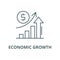 Economic growth line icon, vector. Economic growth outline sign, concept symbol, flat illustration