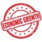 ECONOMIC GROWTH text on red grungy round rubber stamp