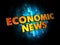 Economic News - Gold 3D Words.