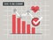 Economic recession infographic with statistics bars