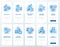 Economic recovery onboarding mobile app page screen with concepts set