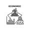 Economic Wealth Vector Concept Black Illustration