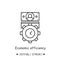 Economics effectivity icon. Editable illustration