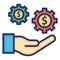 Economics, financial development .   Vector icon which can easily modify or editable