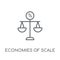 Economies of scale linear icon. Modern outline Economies of scal