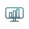 Economy business computer report statistics diagram gradient line