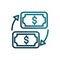 Economy business exchange money dollar banknote gradient line