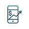 Economy business smartphone money report growth gradient line