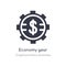 economy gear icon. isolated economy gear icon vector illustration from cryptocurrency economy collection. editable sing symbol can