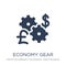 economy Gear icon. Trendy flat vector economy Gear icon on white